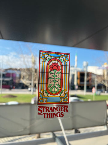Creel House Pencere Şeffaf Sticker - Stranger Things -