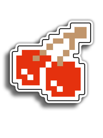 8 Bit Cherry 9x9 cm Sticker