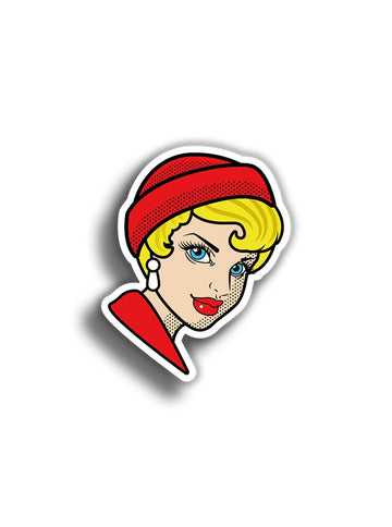 80's Girl 10x8 cm Sticker