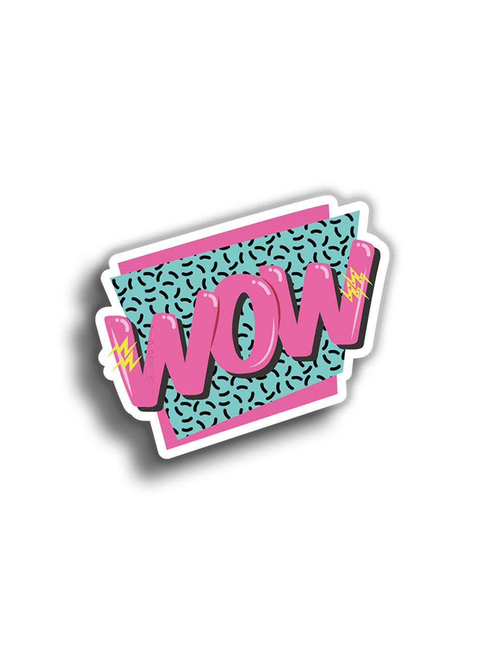 80's WOW 10x9 cm Sticker