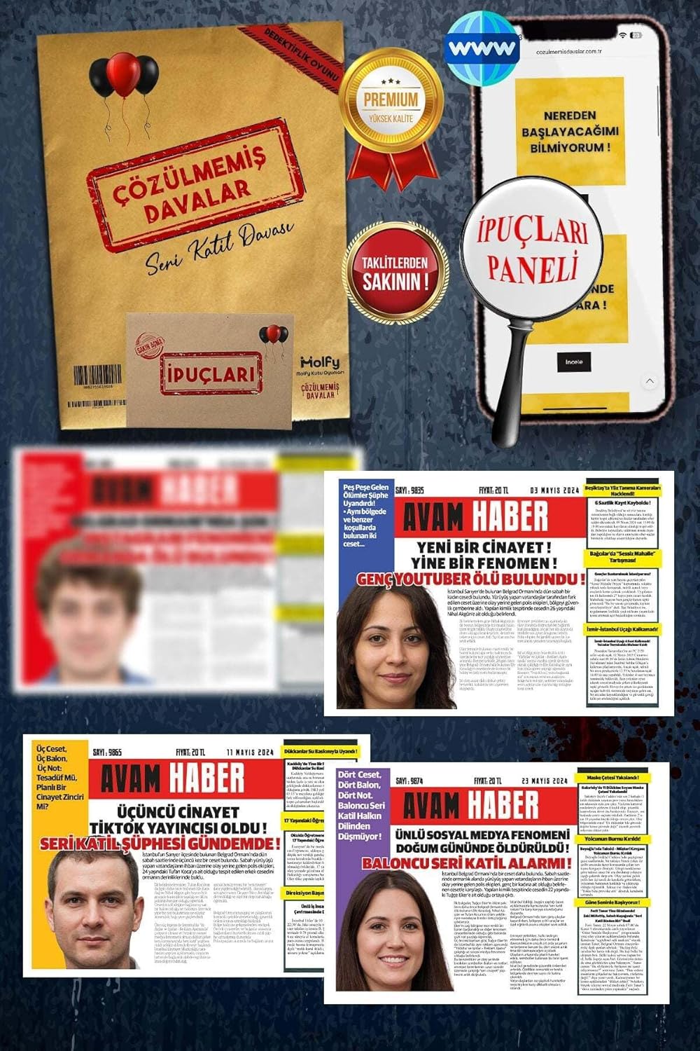 Çözülmemiş Davalar Dedektiflik Oyunu 7 Seri Katıil Dosyası