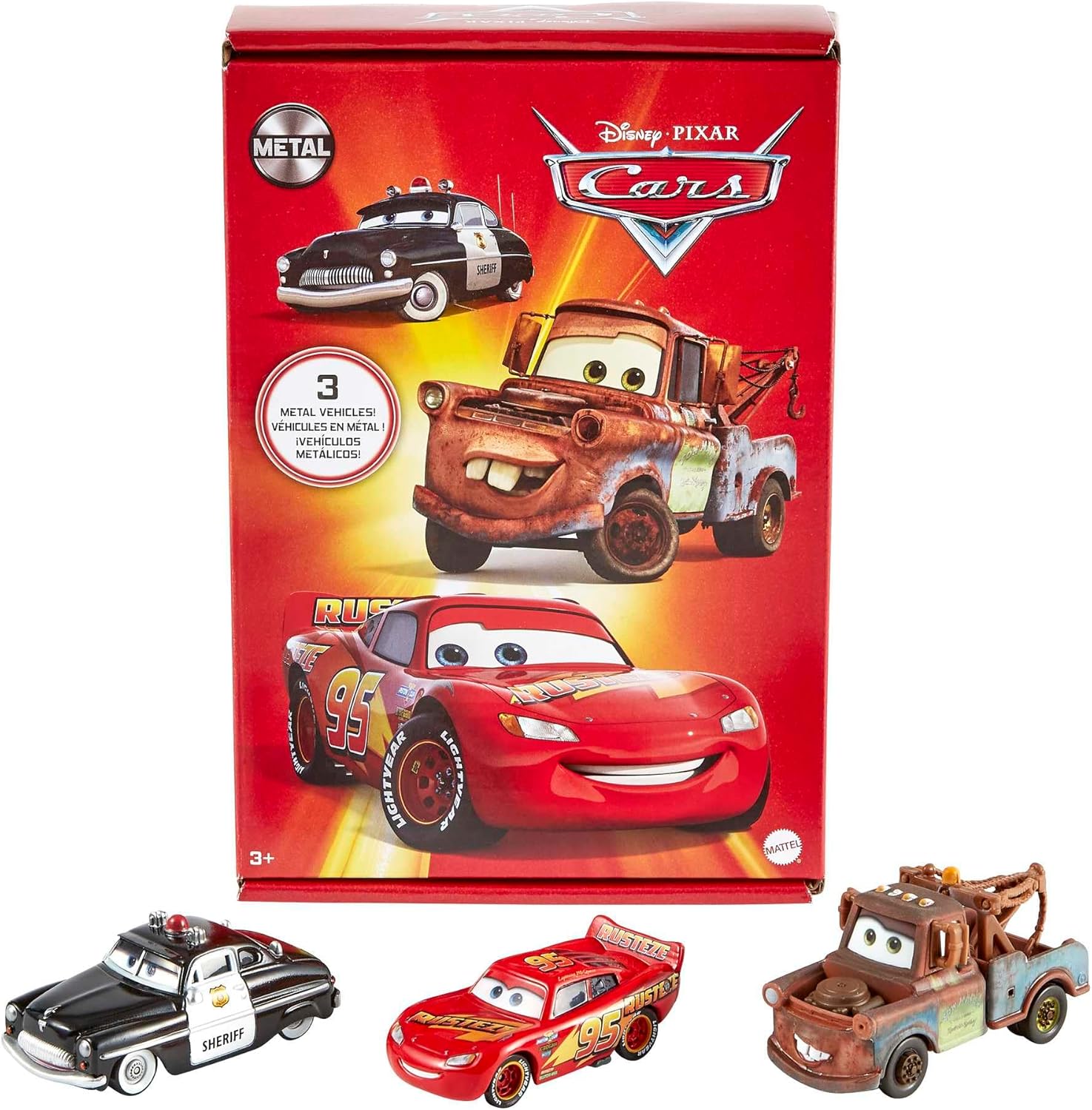 Mattel Disney Pixar Cars Die-Cast Araç 3'lü Araç Paketi