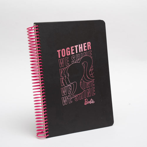 Barbie Together We Shine Spiralli Siyah Butik Defter Noktalı 96 Yaprak