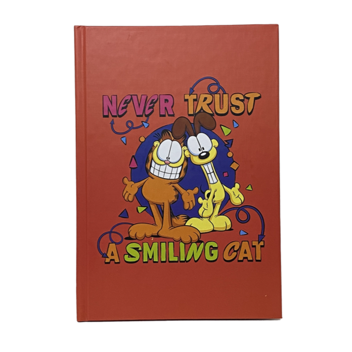 Garfield Never Trust A Sert Kapak Çizgili Defter 96 Yaprak