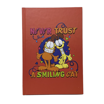 Garfield Never Trust A Sert Kapak Çizgili Defter 96 Yaprak