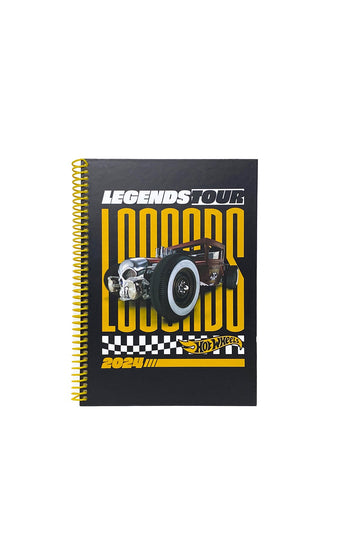 Hot Wheels Legends Tour Spiralli Sert Kapak Kareli Defter