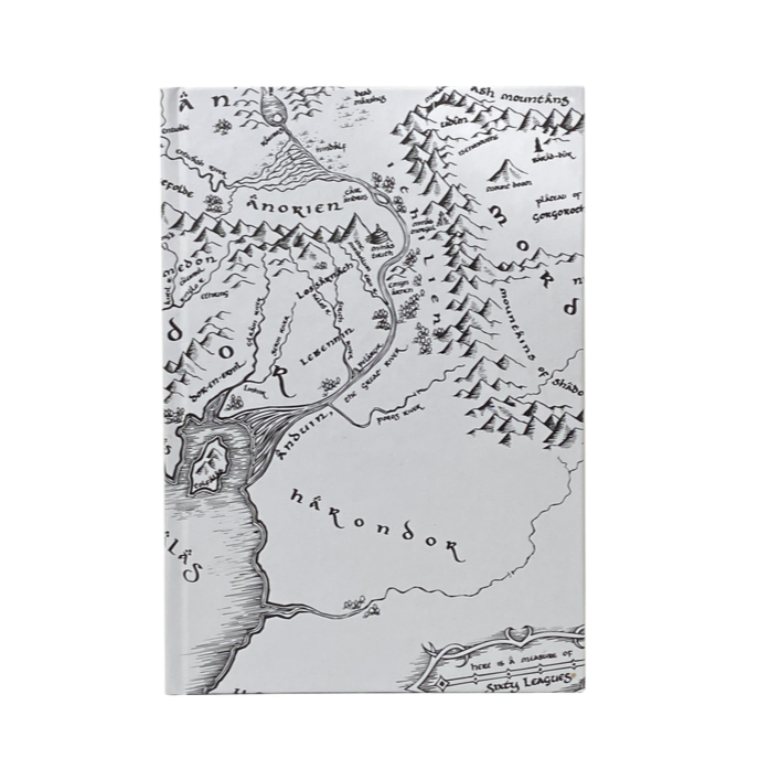 Lord Of The Rings  Middle Earth Map Sert Kapak Çizgili Defter