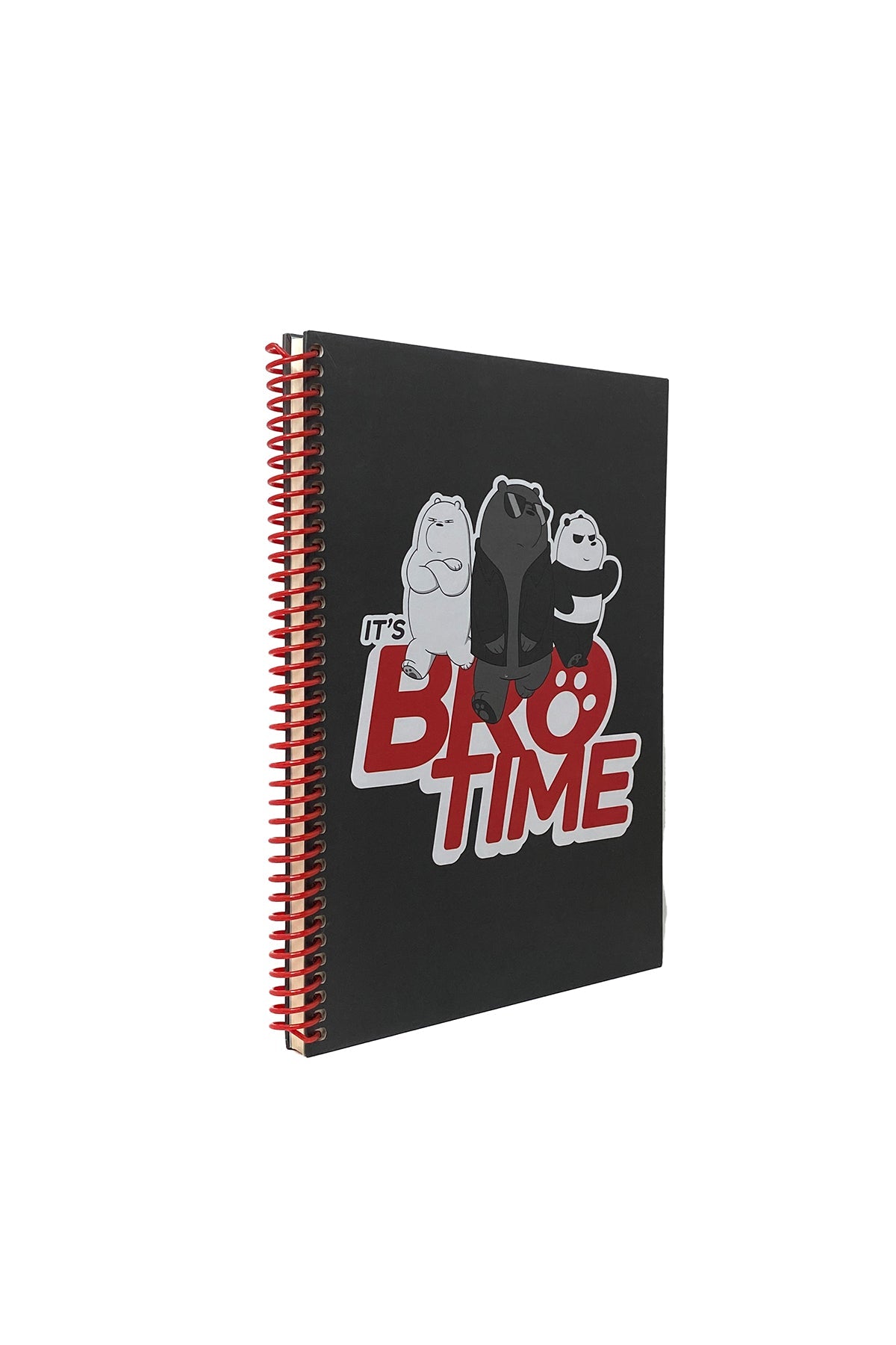 We Bare Bears Bro Time Spiralli Sert Kapak Kareli Defter