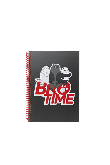We Bare Bears Bro Time Spiralli Sert Kapak Kareli Defter