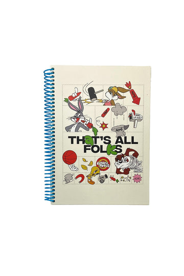 Looney Tunes That'S All Folks Spiralli Sert Kapak Kareli Defter