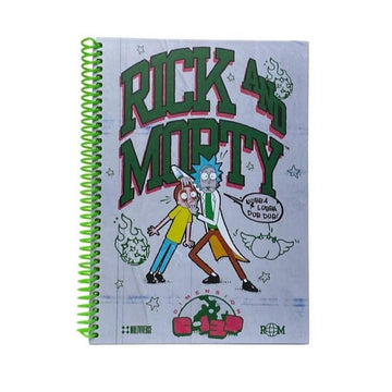 Rick & Morty Wubba Lubba Spiralli Sert Kapak Kareli Defter 96 Yaprak