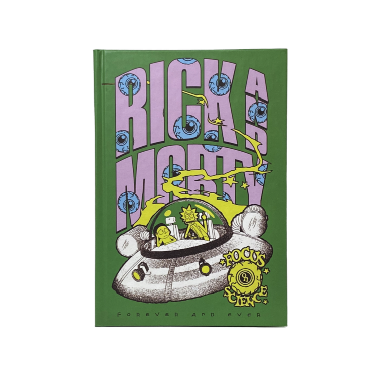 Rick & Morty Focus On Science Sert Kapak Çizgili Defter 96 Yaprak