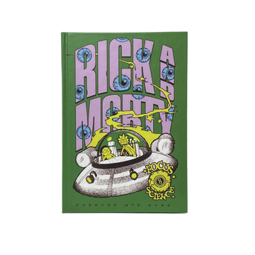 Rick & Morty Focus On Science Sert Kapak Çizgili Defter 96 Yaprak