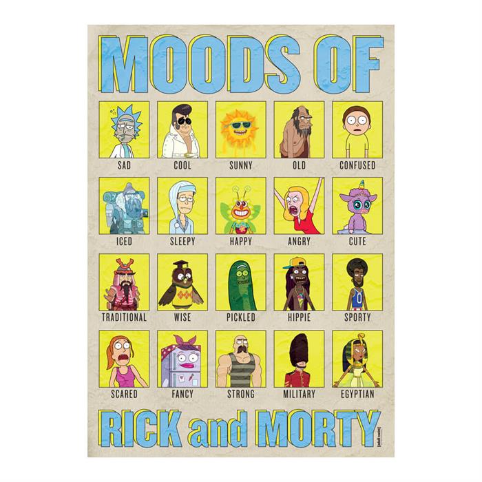 Rick And Morty 1000 Parça Moods Puzzle