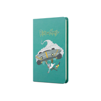 Rick & Morty Sert Kapak Lastikli Mini Defter Turkuaz