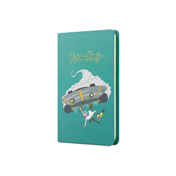 Rick & Morty Sert Kapak Lastikli Mini Defter Turkuaz