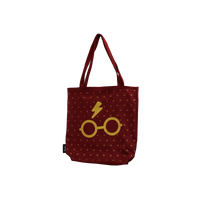 Harry Potter Gözlük Bez Çanta Gabardin Bordo