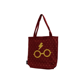 Harry Potter Gözlük Bez Çanta Gabardin Bordo