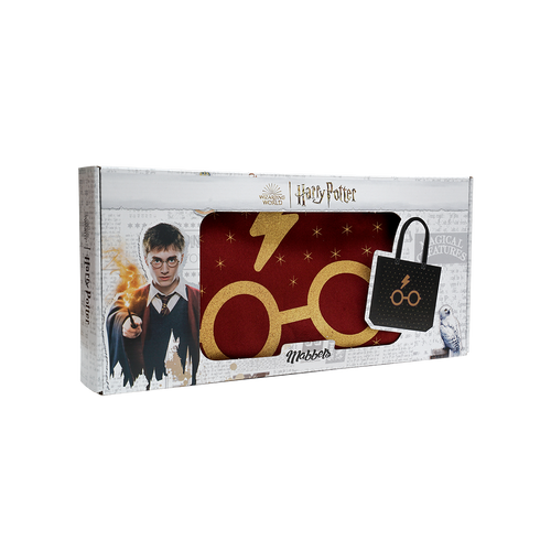 Harry Potter Gözlük Bez Çanta Gabardin Bordo