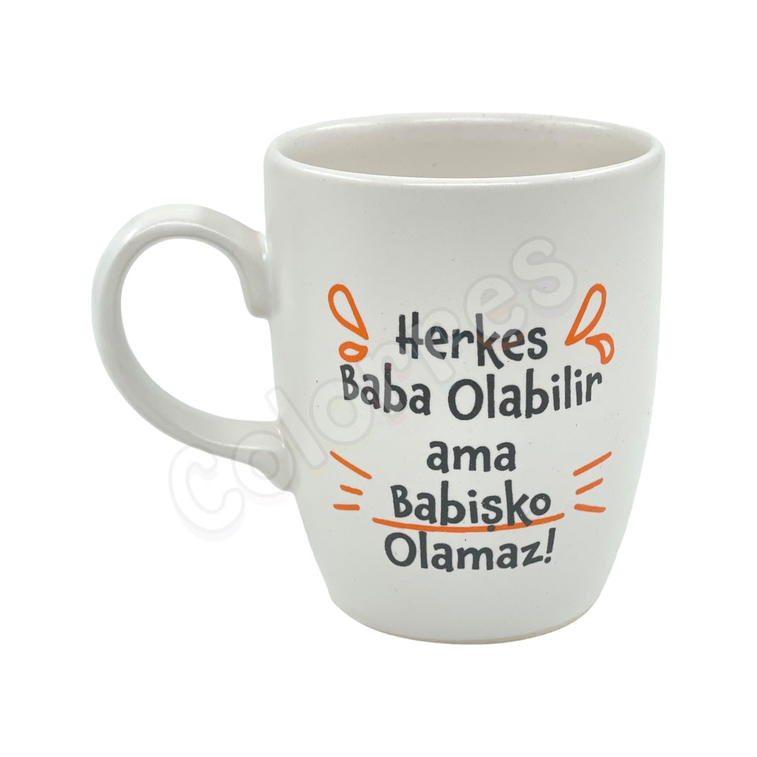 Herkes Baba Olabilir - Oval Krem Kupa