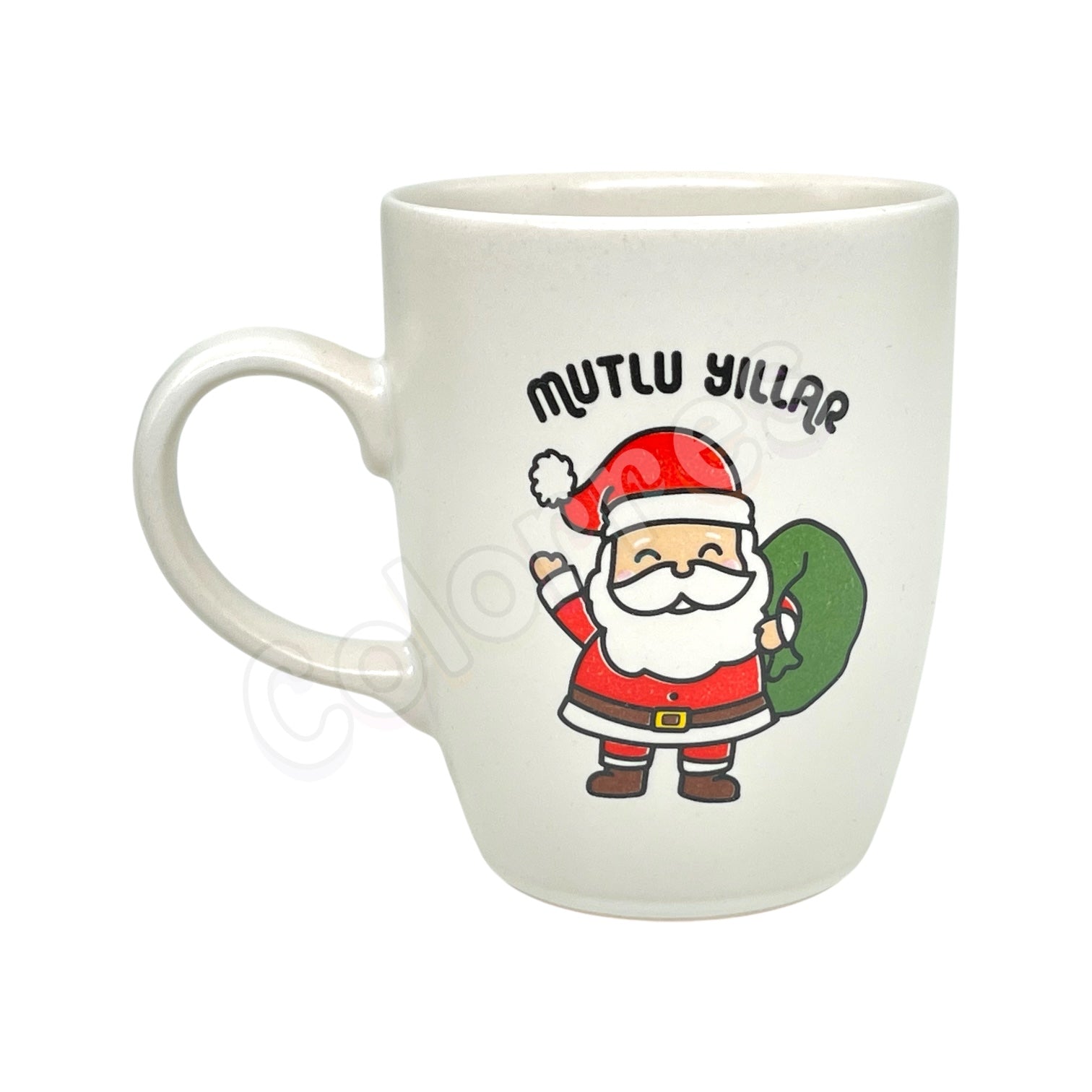 Mutlu Yıllar Noel Baba - Oval Krem Kupa