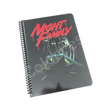 Rick and Morty Night Family Çizgili Spiralli Defter