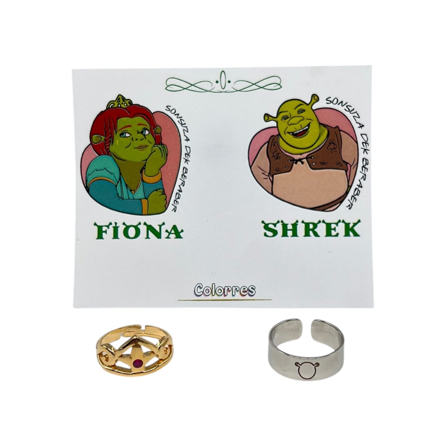 Shrek ve Fiona Çift Yüzükleri