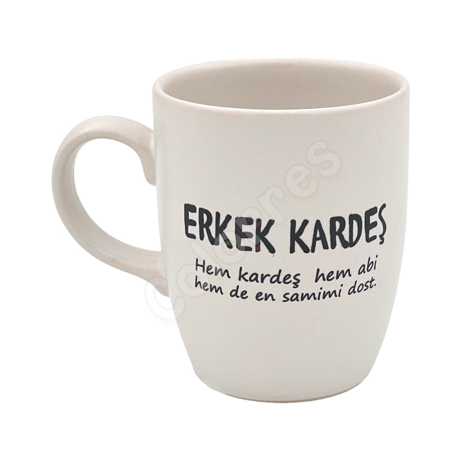 Erkek Kardeş - Oval Krem Kupa