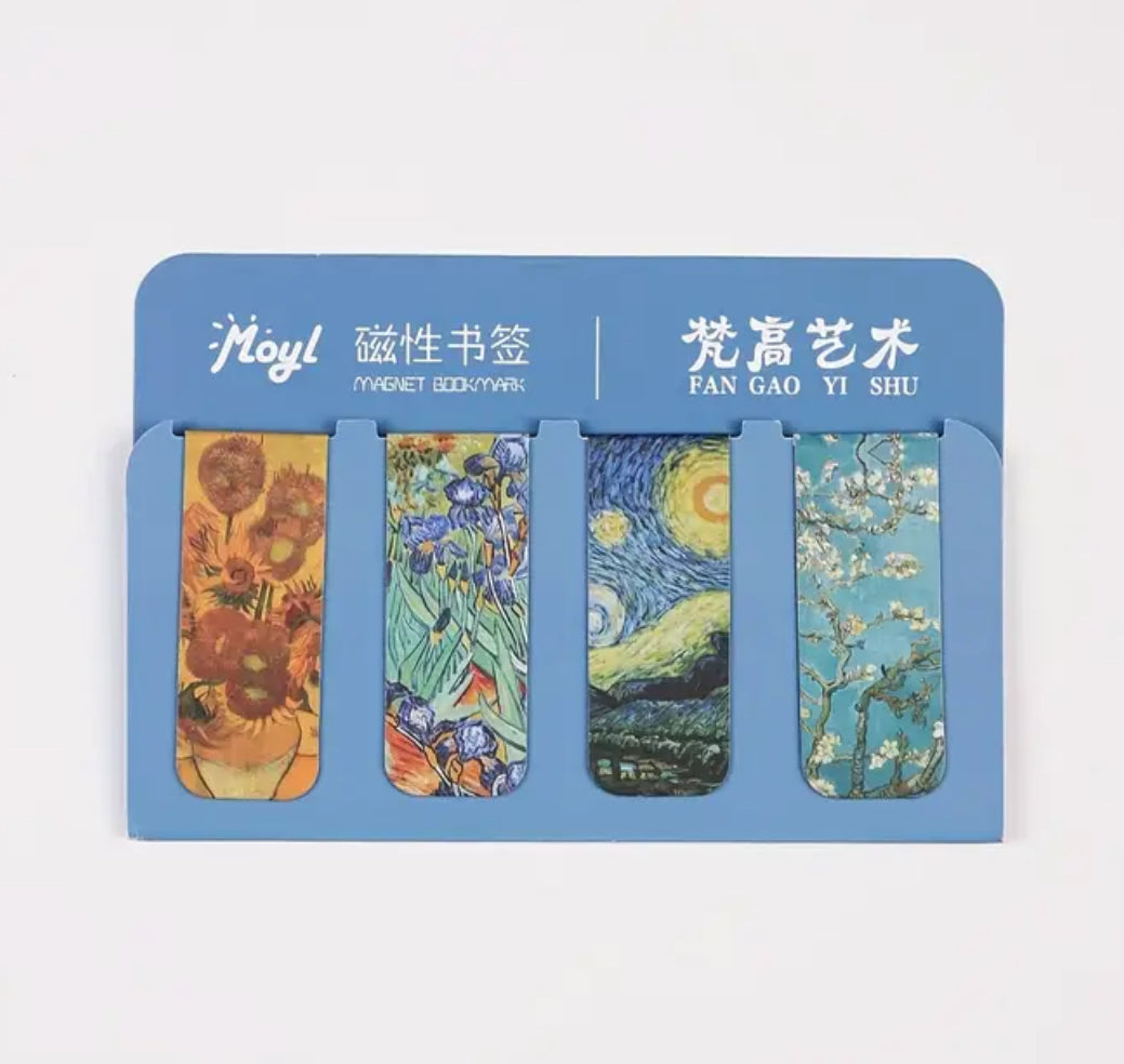 Van Gogh Magnet Kitap Ayracı 4 lü