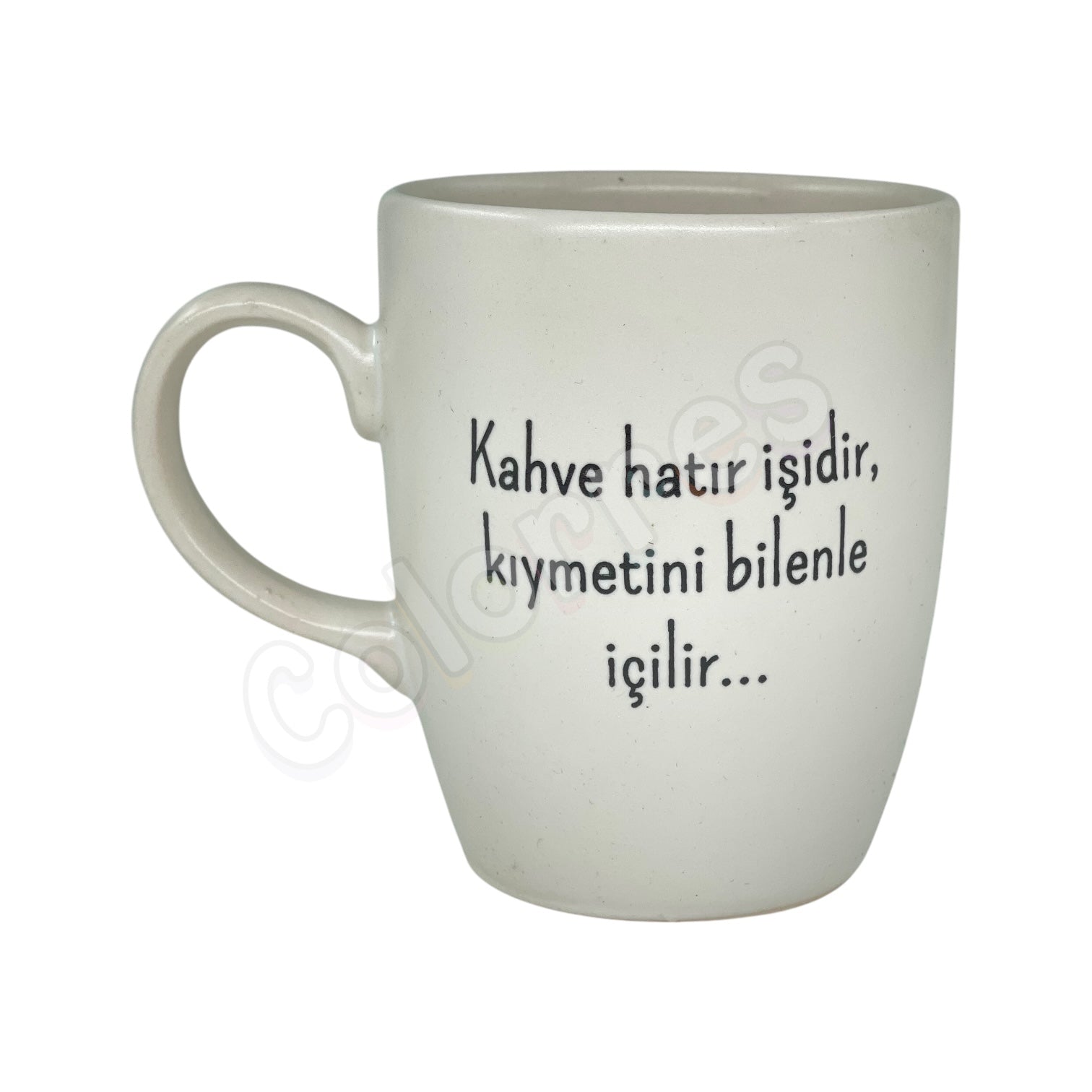 Kahve Hatır İşidir - Oval Krem Kupa