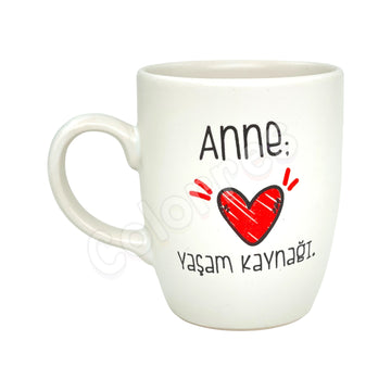 Anne; Yaşam Kaynağı - Oval Krem Kupa