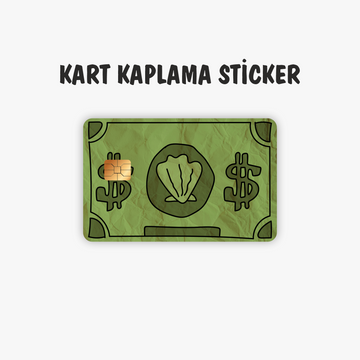 Bikini Bottom Dollar Kredi Kartı Kaplama Sticker