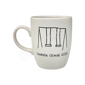 Yanında Olmak Güzel - Oval Krem Kupa