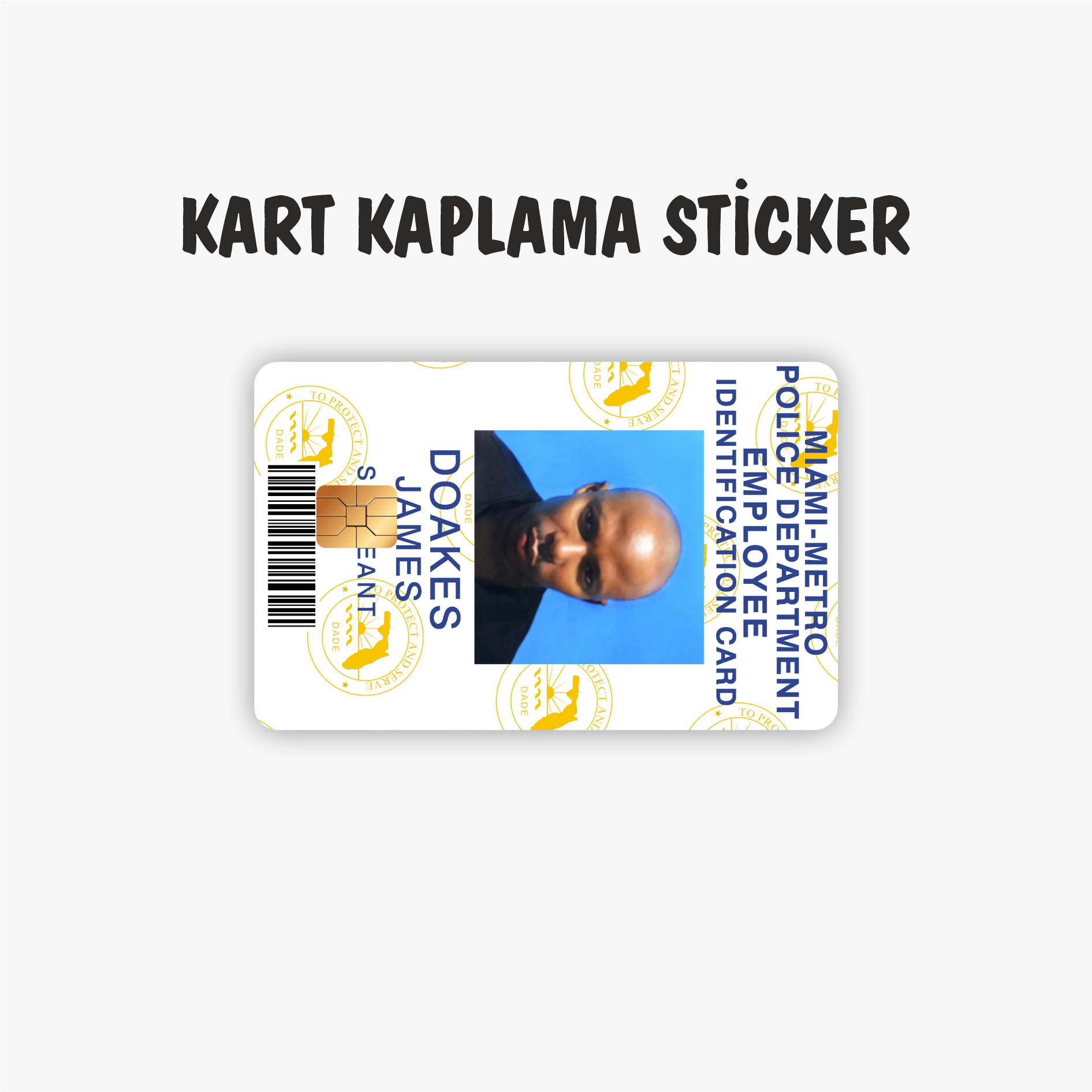 James Doakes Kredi Kartı Kaplama Sticker Dexter
