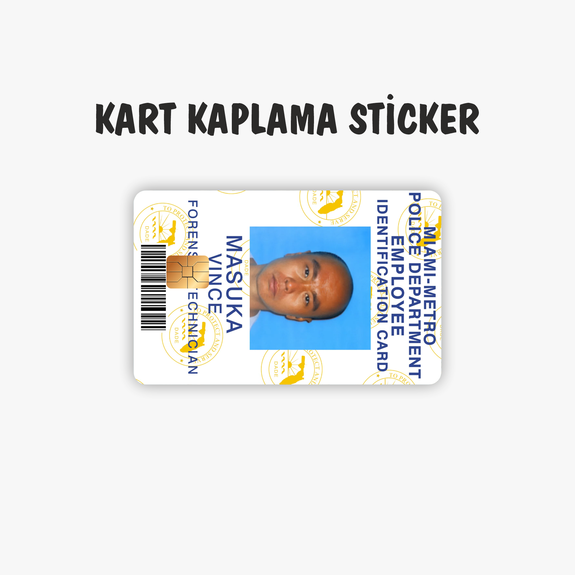 Vince Masuka Kredi Kartı Kaplama Sticker Dexter