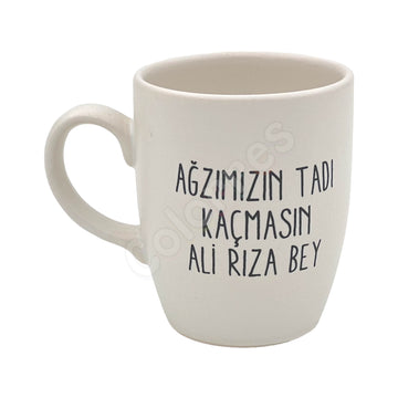 Ağzımızın Tadı Kaçmasın Ali Rıza Bey Oval Krem Kupa