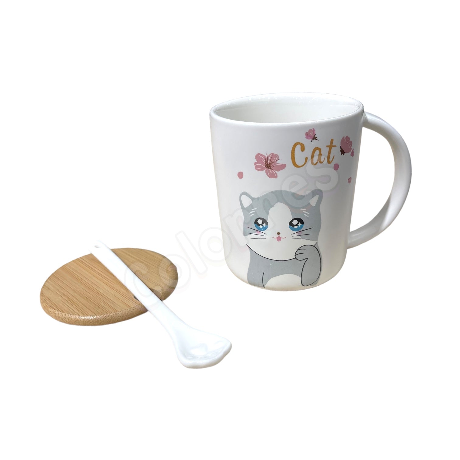 Kedi Kupa Tahta Kapaklı