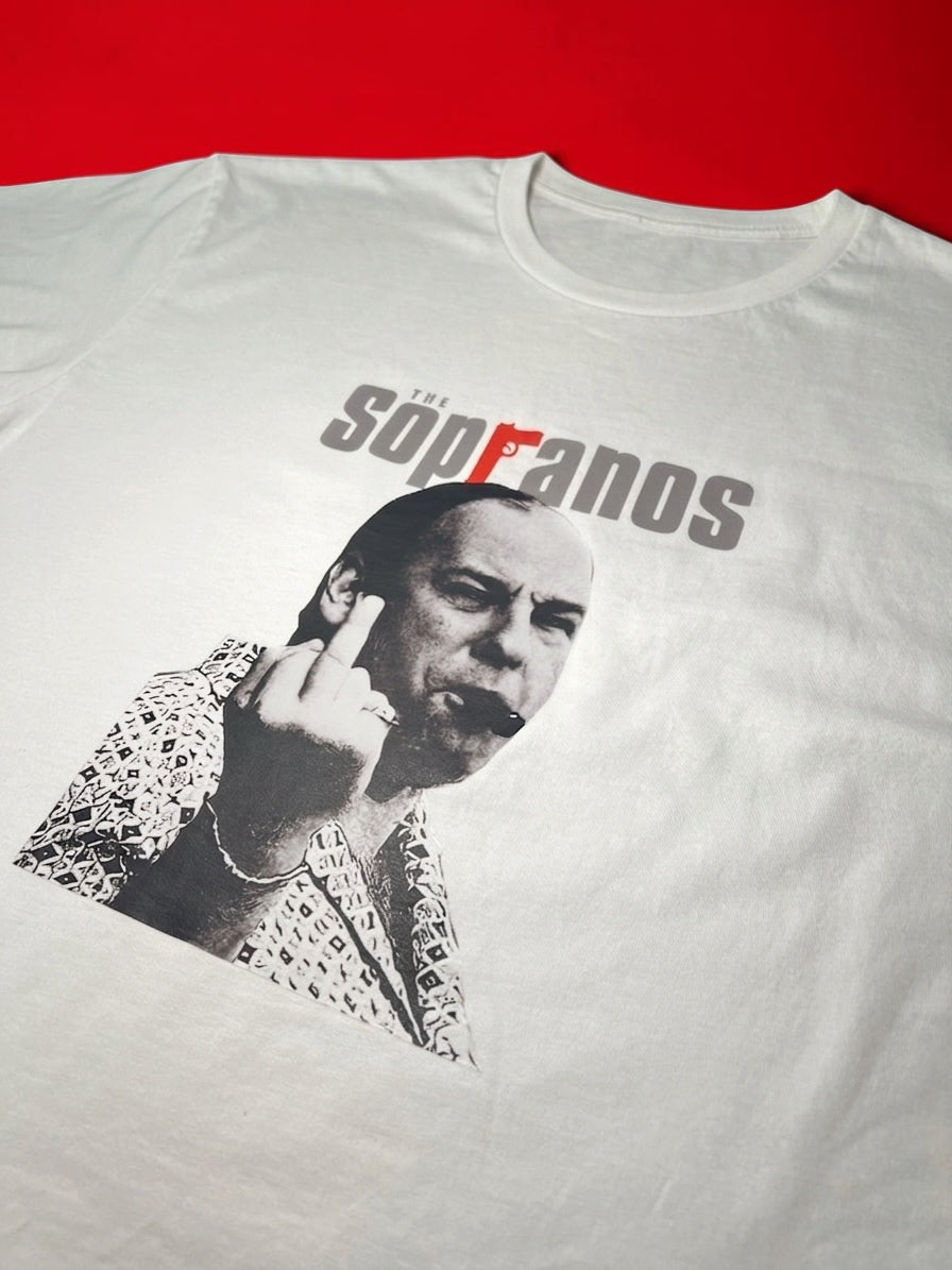 The Sopranos 'Tony Soprano' Beyaz Oversize Tişört T-Shirt