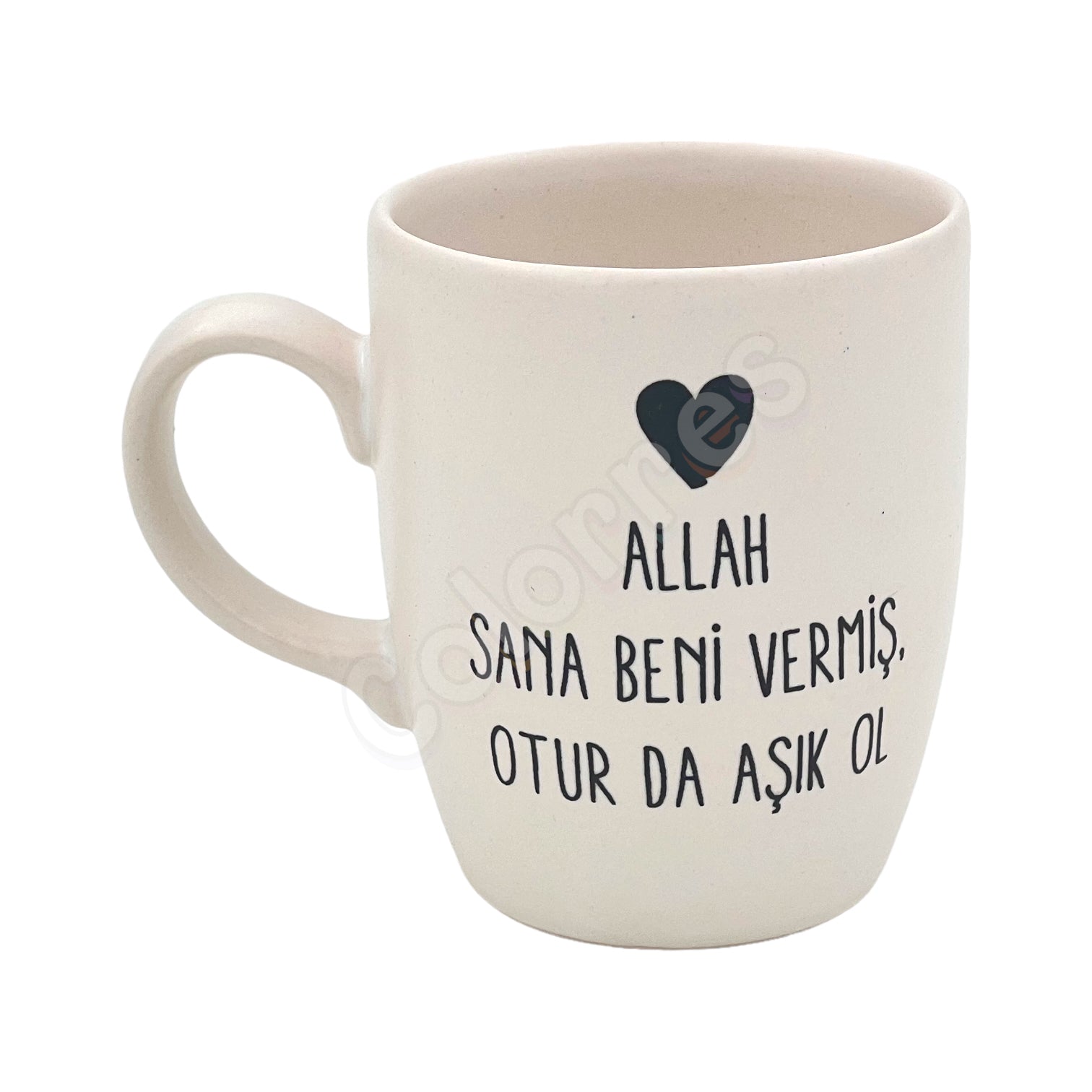 Allah Sana Beni Vermiş Oval Krem Kupa