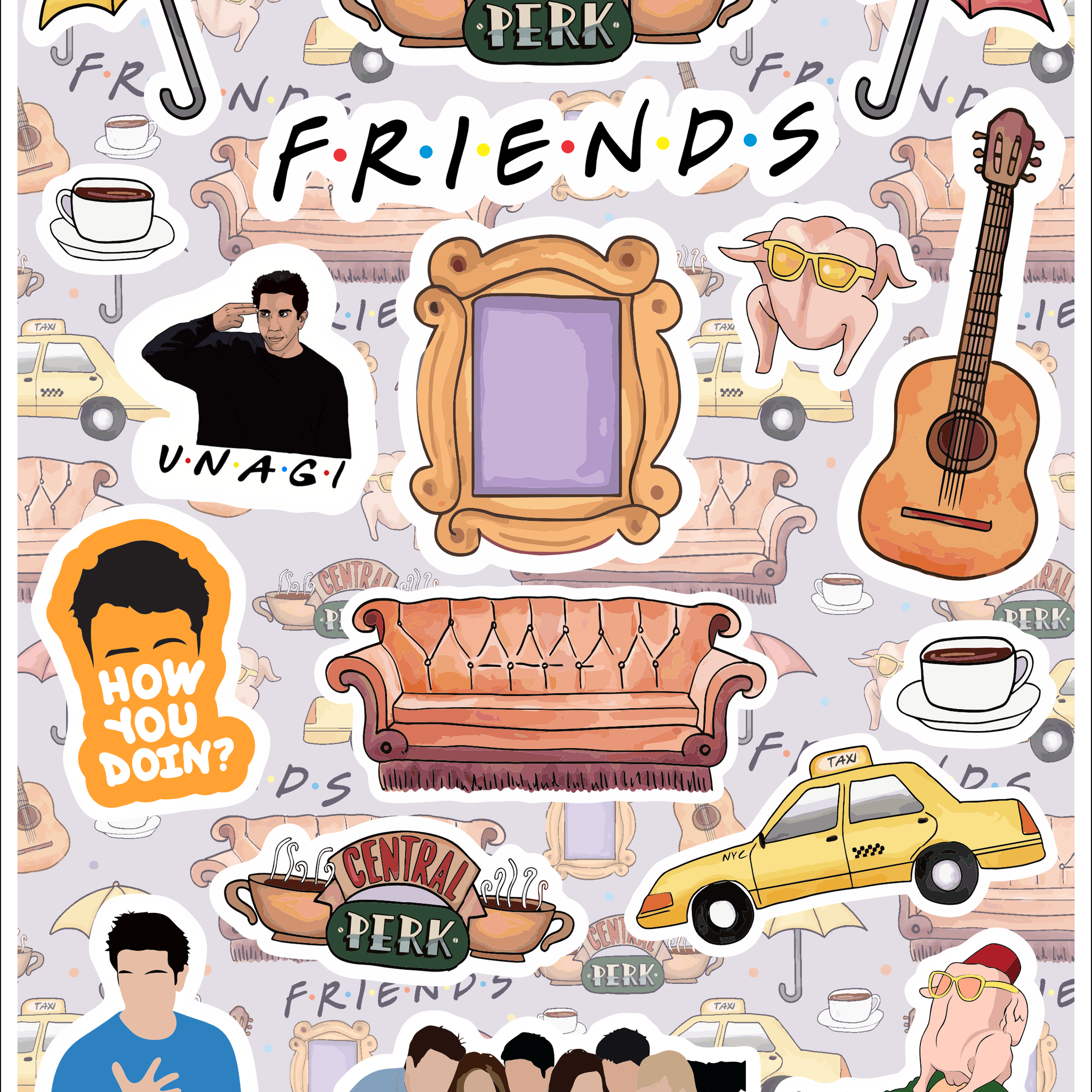 Friends  Sticker Seti 14x17cm