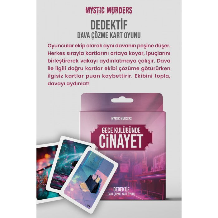 Mystic Murders Dedektif Kart Oyunu - Gece Kulübünde Cinayet