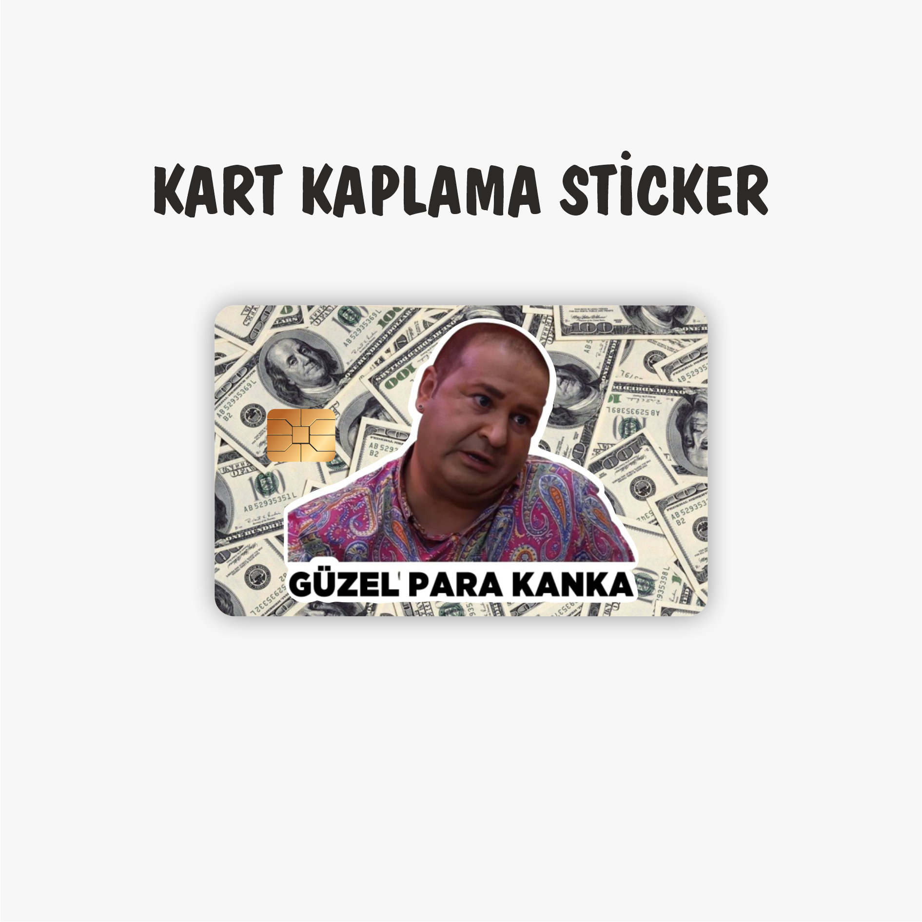 Güzel Para Kanka Kredi Kartı Kaplama Sticker