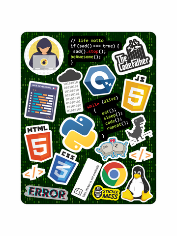 Programmer Pano Sticker 20x25 cm