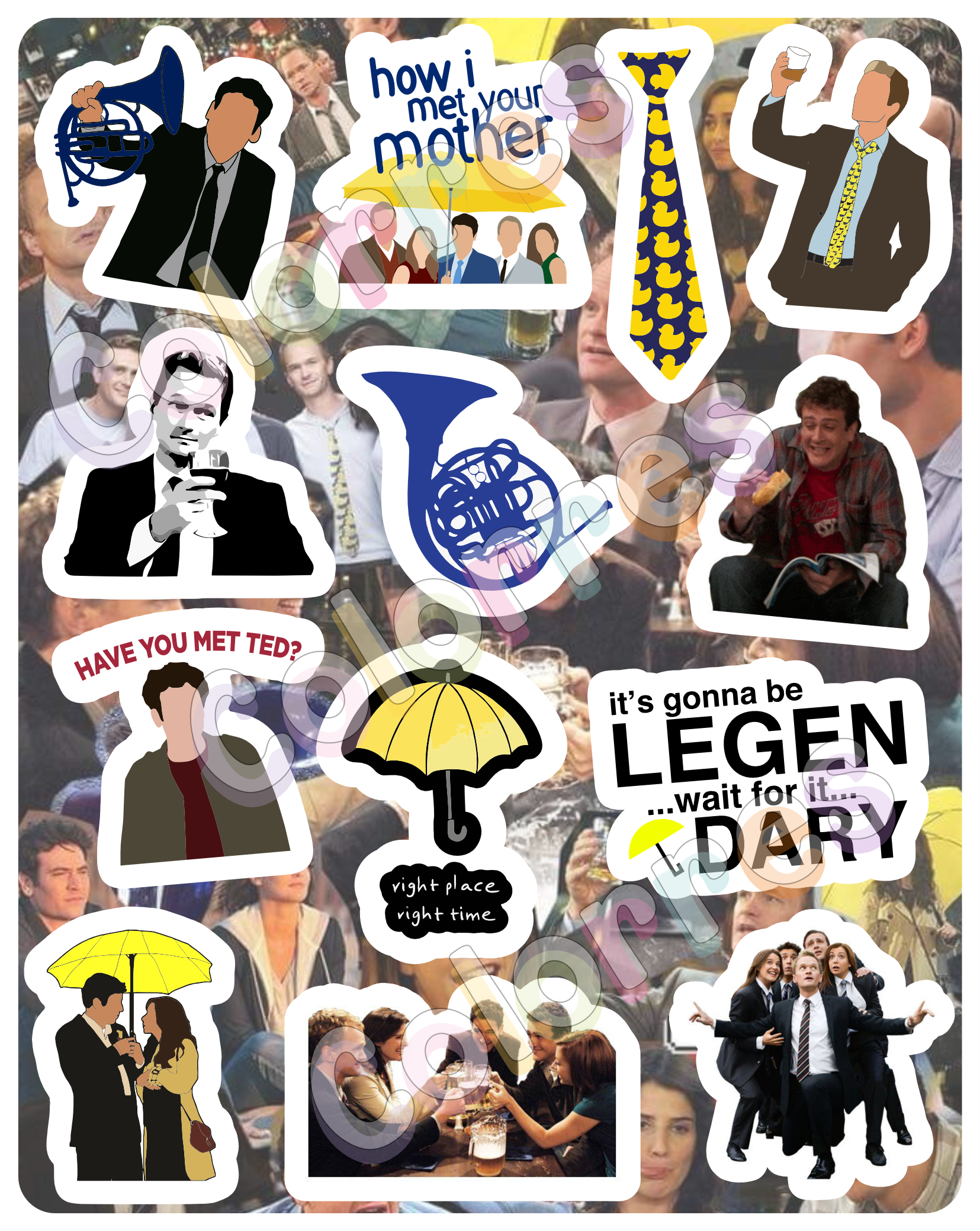 How i Met Your Mother Sticker Seti 14x17 cm - Himym