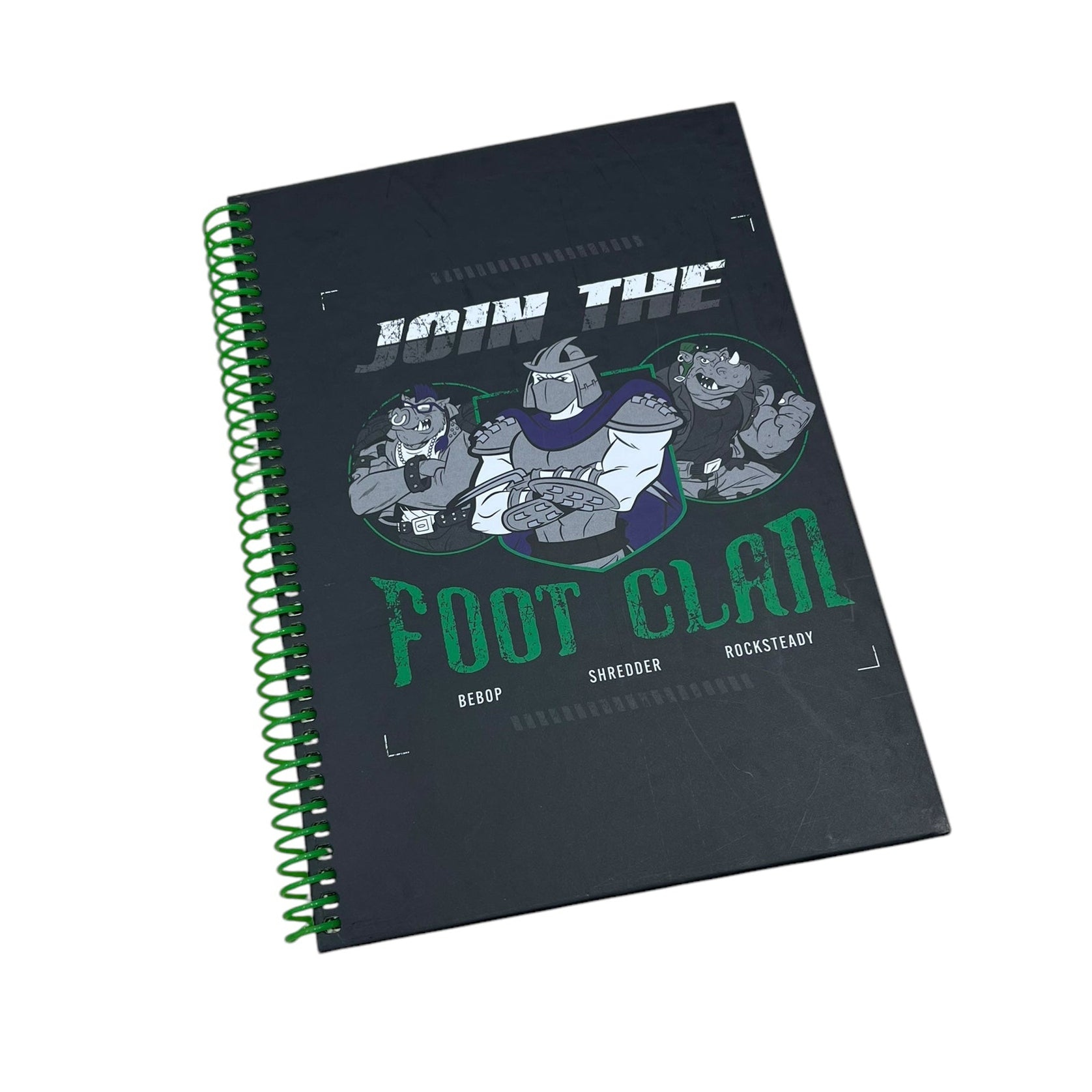 Ninja Turtles Foot Clan Spiralli Sert Kapak Kareli Defter 96 Yaprak