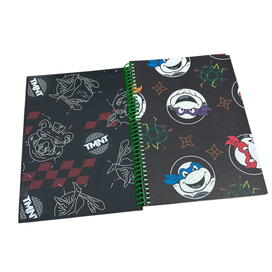 Ninja Turtles Foot Clan Spiralli Sert Kapak Kareli Defter 96 Yaprak