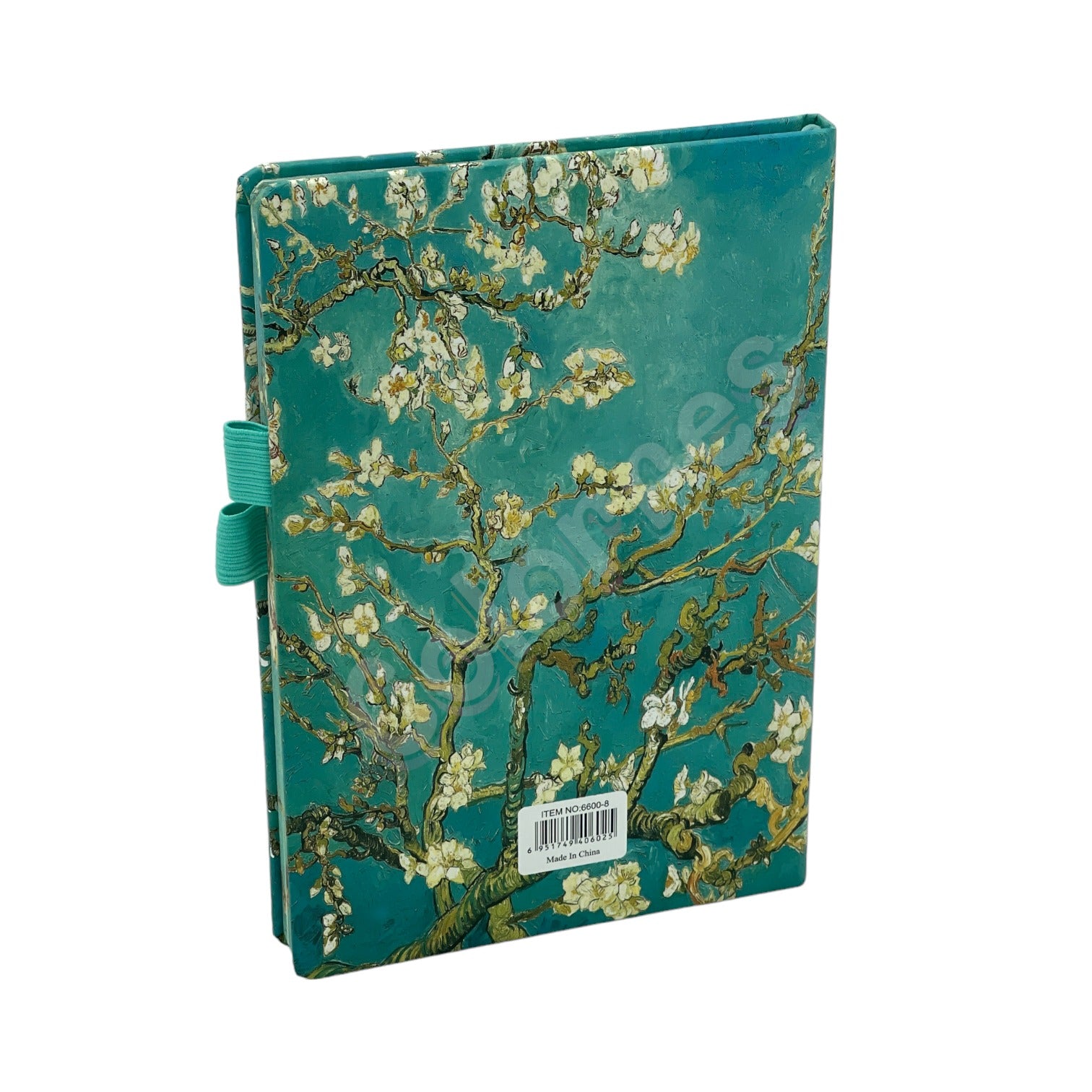 Van Gogh Almond Blossom Çizgili A5 Deri Defter