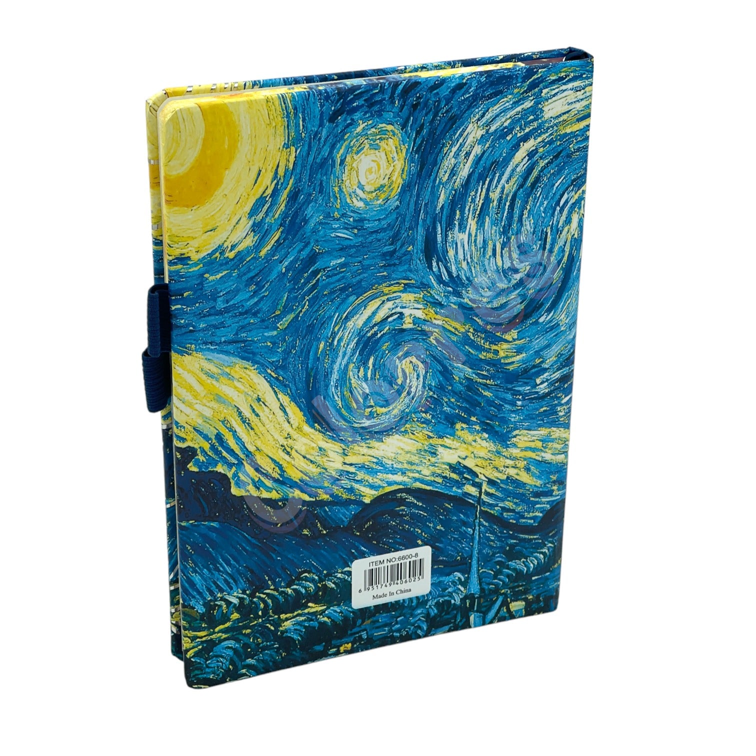 Van Gogh Starry Night Çizgili A5 Deri Defter