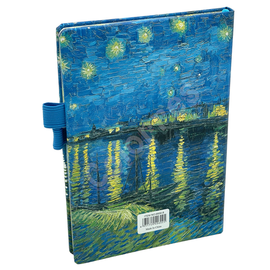 Van Gogh Starry Night Over the Rhone Çizgili A5 Deri Defter