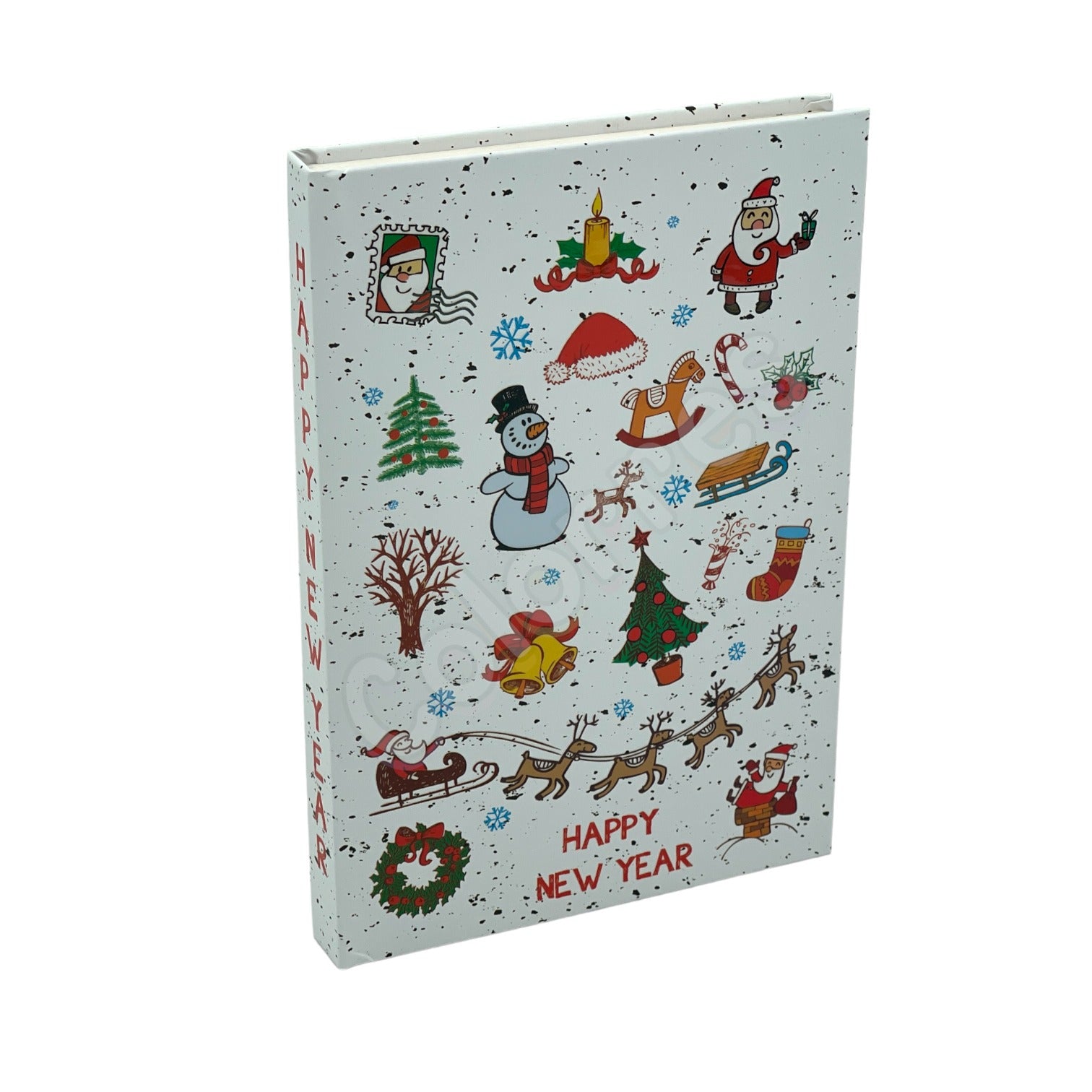 Happy New Year Sert Kapaklı A5 Defter Çizgili